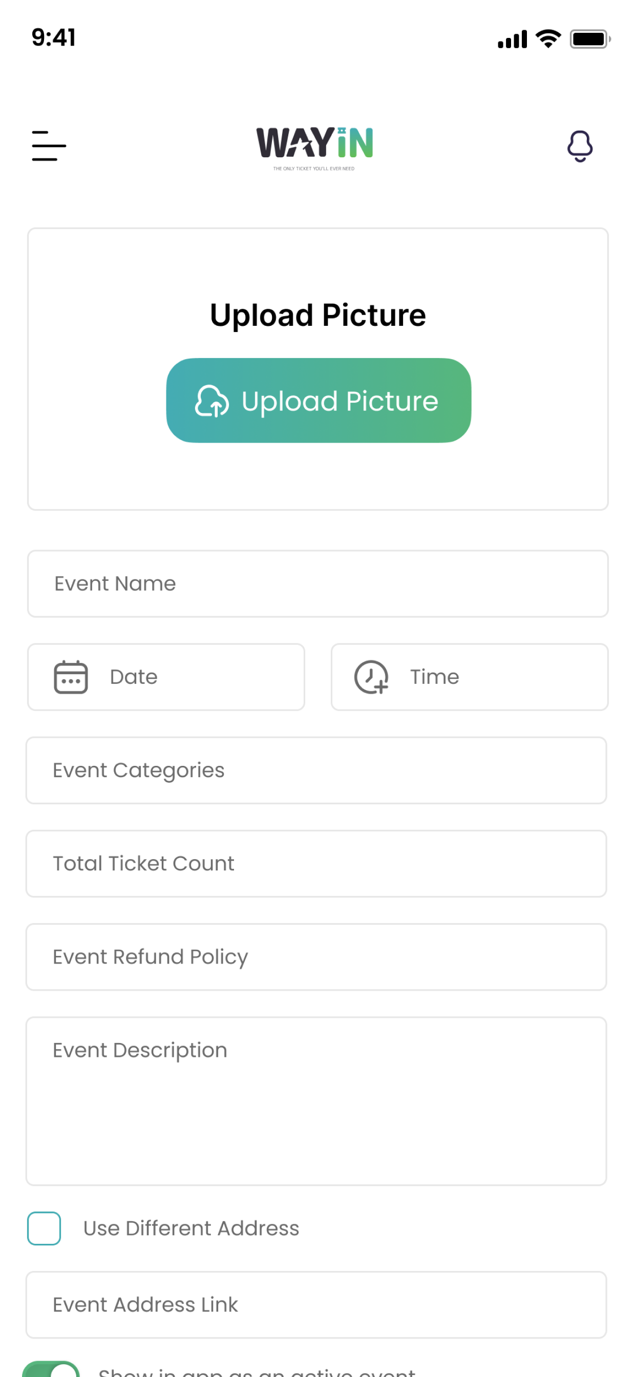WayIn host app screen 3